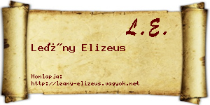 Leány Elizeus névjegykártya